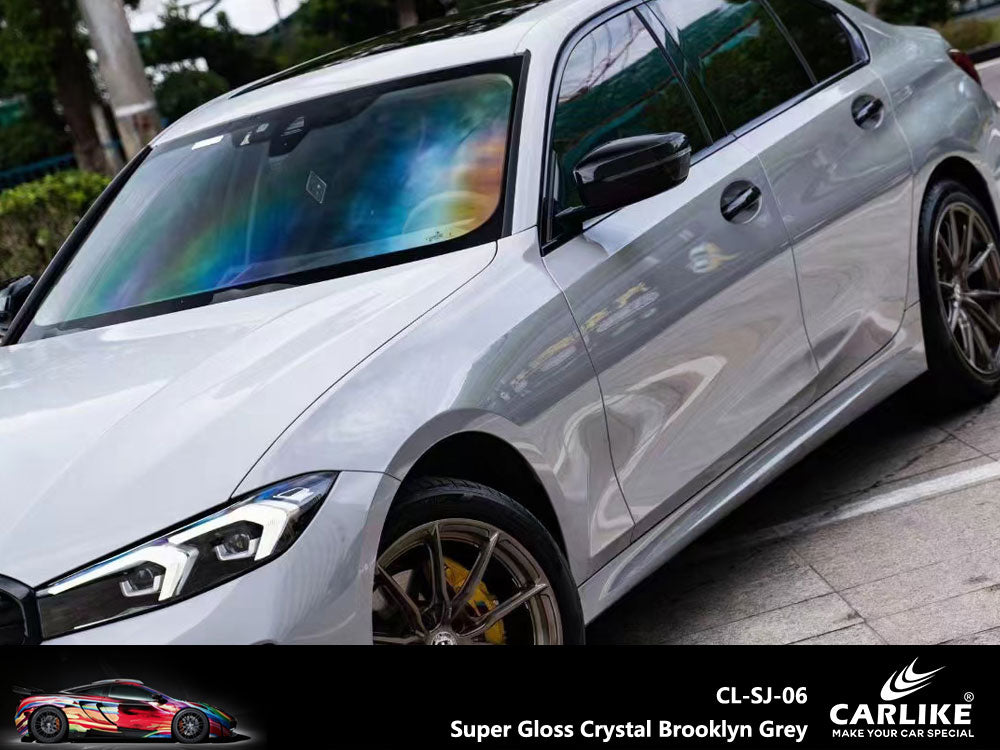 Super Gloss Crystal Brooklyn Grey Car Wrap