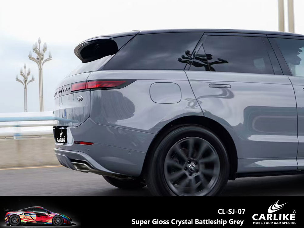 Super Gloss Crystal Battleship Grey Car Wrap