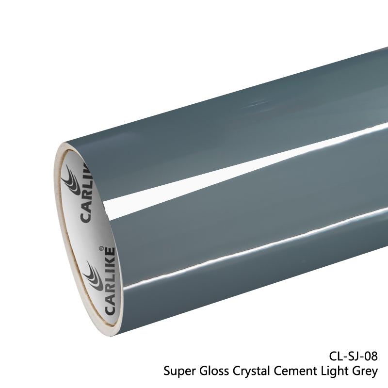 Super Gloss Crystal Cement Light Grey Car Wrap