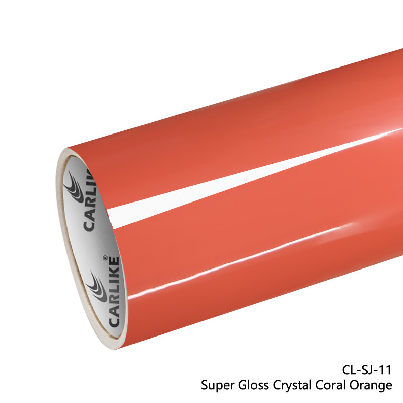 Super Gloss Crystal Coral Orange Car Wrap