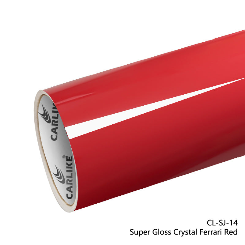 Super Gloss Crystal Ferrari Red Car Wrap