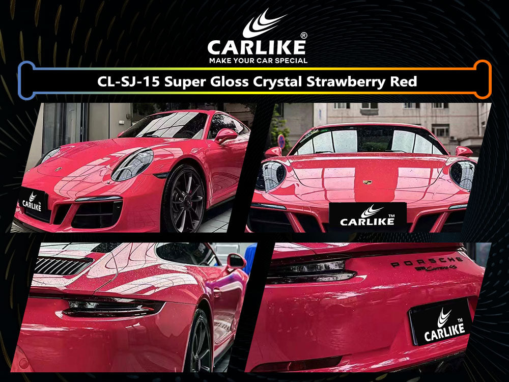 Super Gloss Crystal Strawberry Red Car Wrap