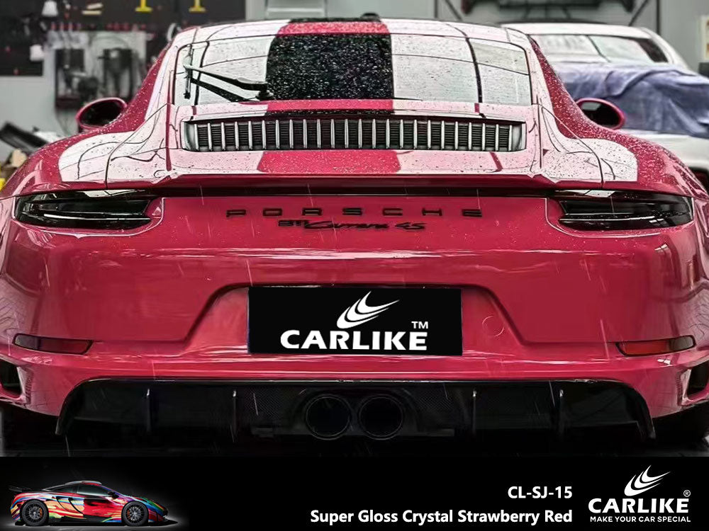 Super Gloss Crystal Strawberry Red Car Wrap