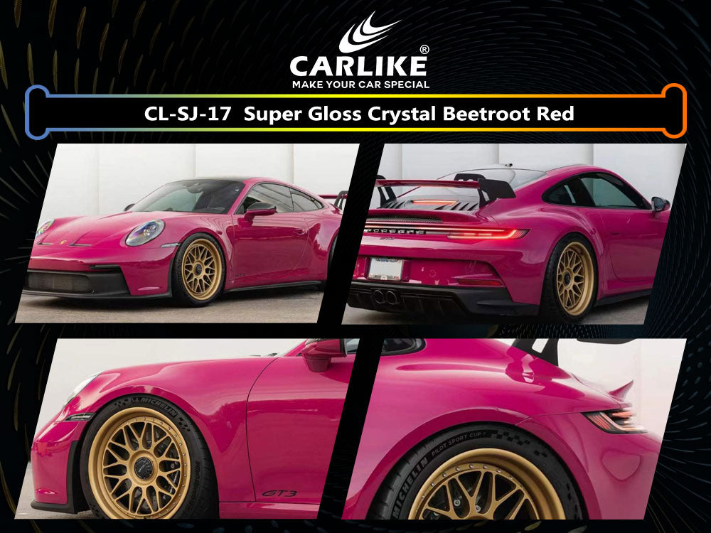 Super Gloss Crystal Beetroot Red Car Wrap