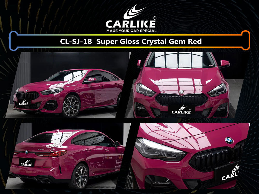 Super Gloss Crystal Gem Red Car Wrap