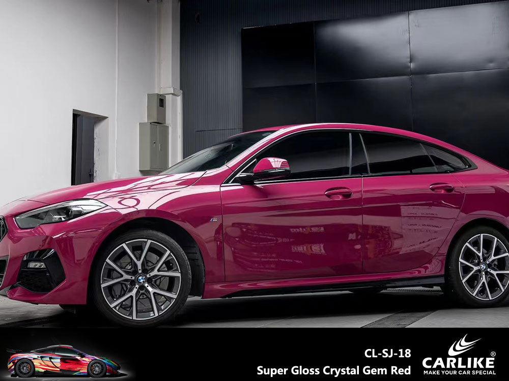 Super Gloss Crystal Gem Red Car Wrap