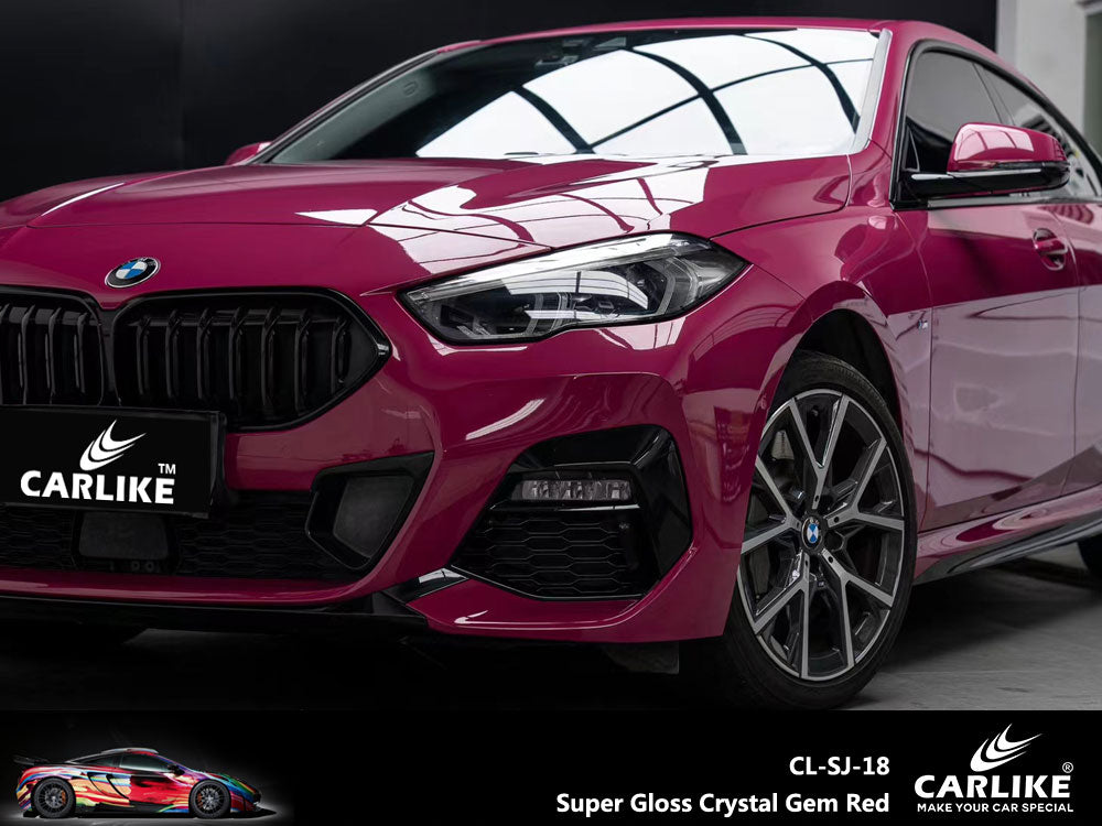 Super Gloss Crystal Gem Red Car Wrap