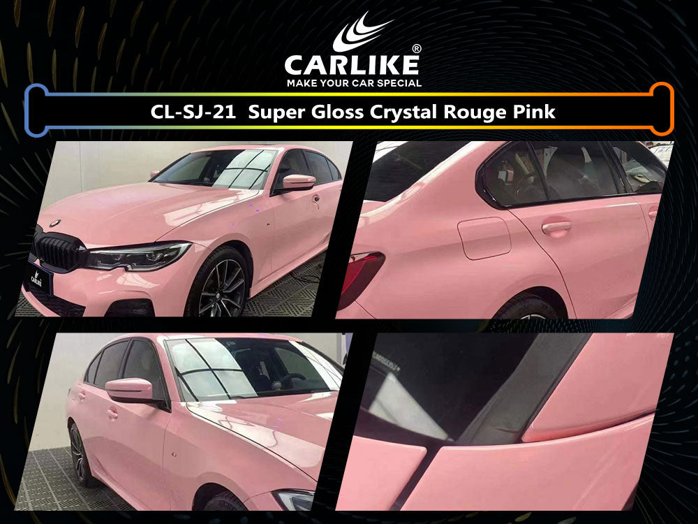 Super Gloss Crystal Rouge Pink Car Wrap