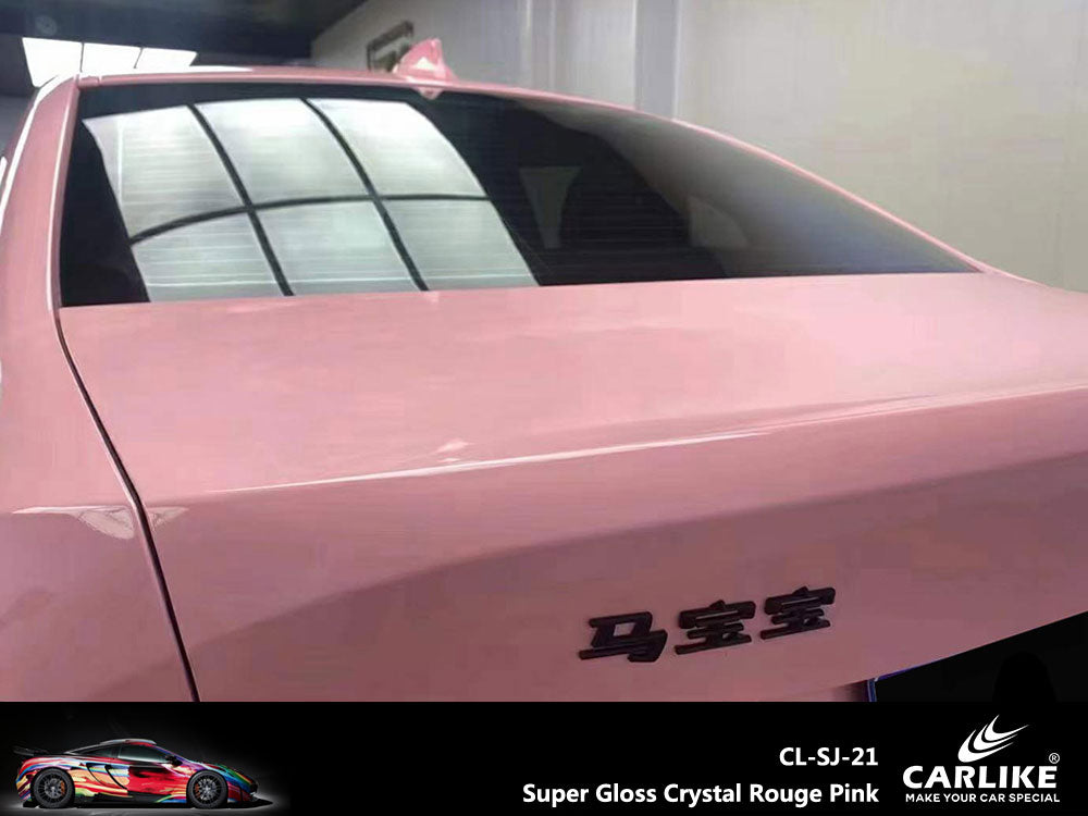 Super Gloss Crystal Rouge Pink Car Wrap