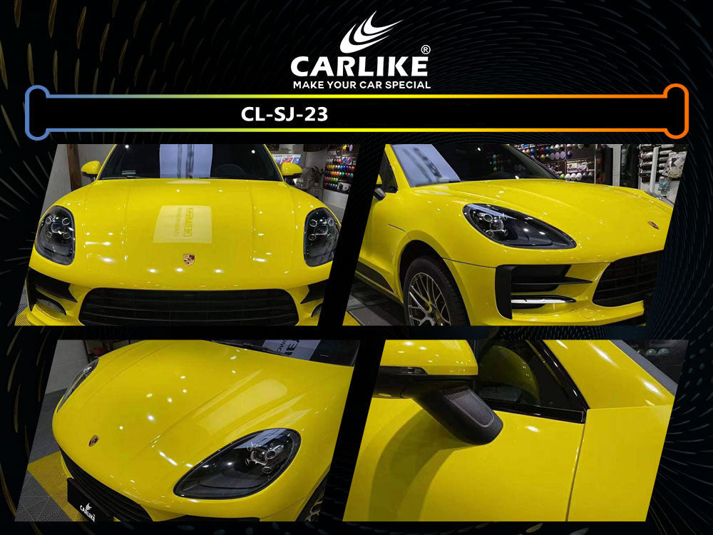 Super Gloss Crystal Lemon Yellow Car Wrap