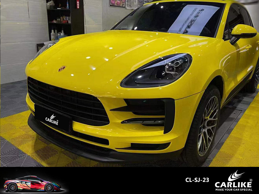 Super Gloss Crystal Lemon Yellow Car Wrap