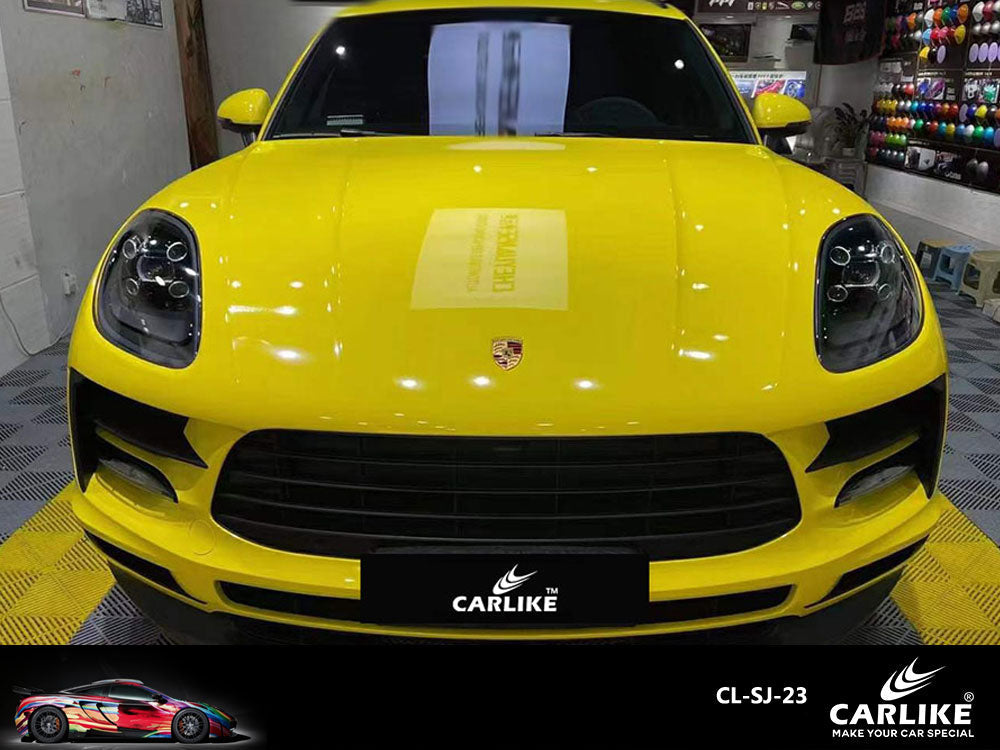 Super Gloss Crystal Lemon Yellow Car Wrap