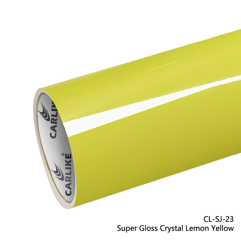 Super Gloss Crystal Lemon Yellow Car Wrap