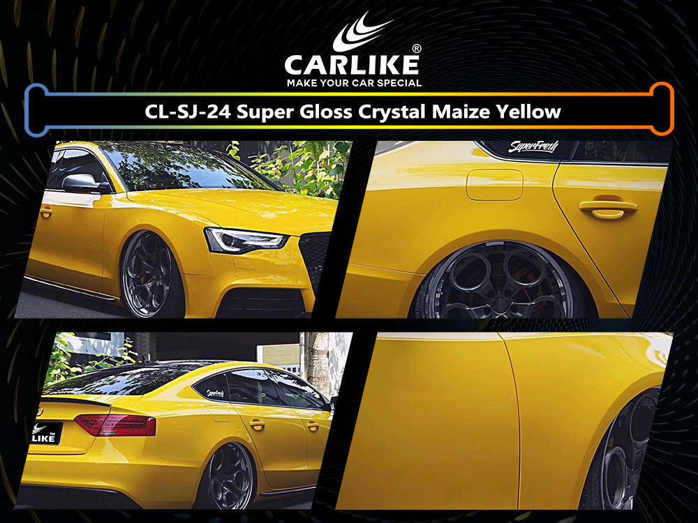 Super Gloss Crystal Maize Yellow Car Wrap