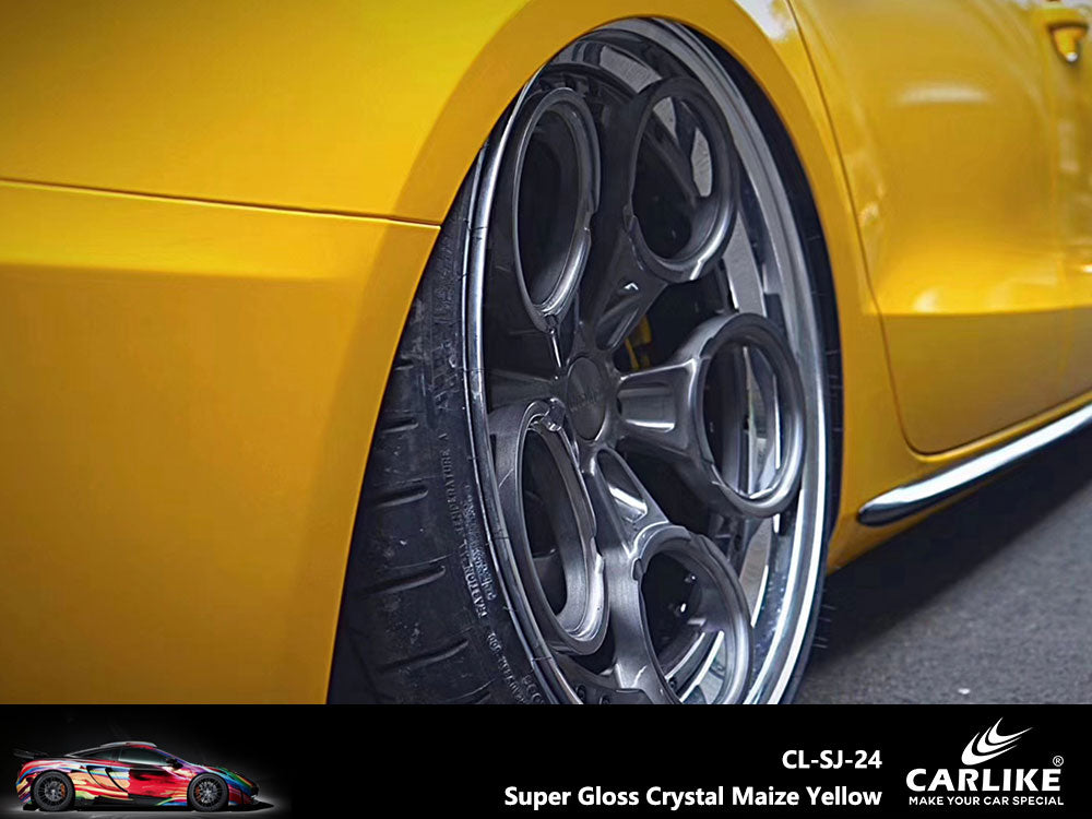 Super Gloss Crystal Maize Yellow Car Wrap