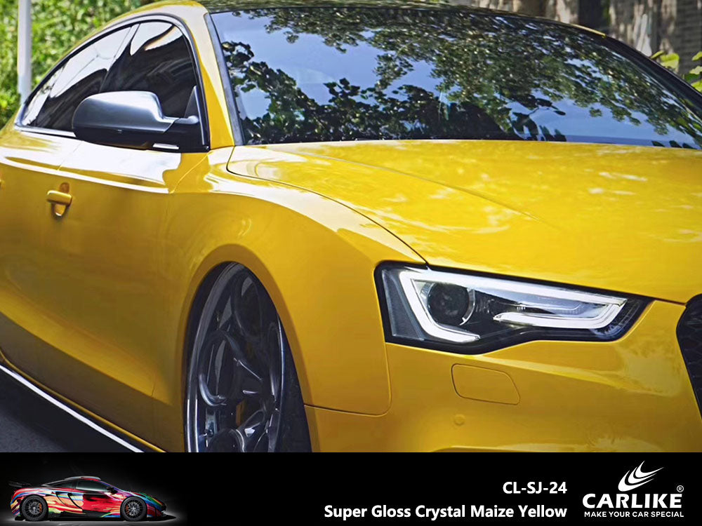 Super Gloss Crystal Maize Yellow Car Wrap