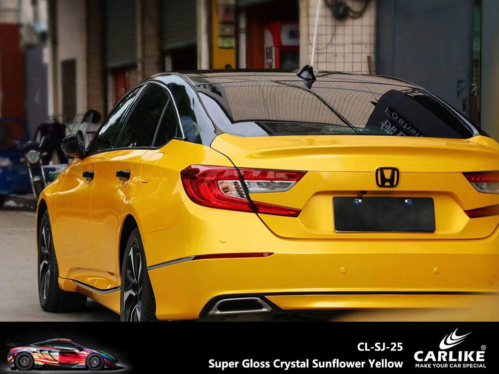 Super Gloss Crystal Sunflower Yellow Car Wrap