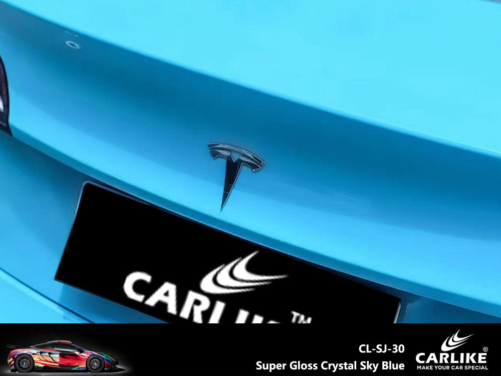 Super Gloss Crystal Sky Blue Car Wrap