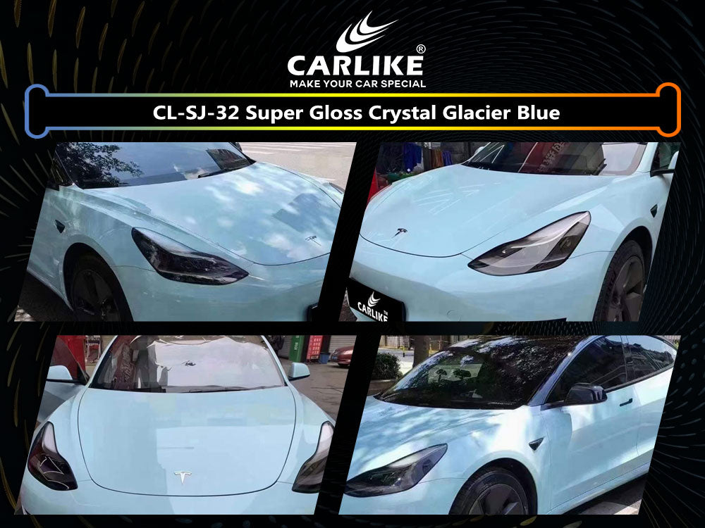 Super Gloss Crystal Glacier Blue Car Wrap