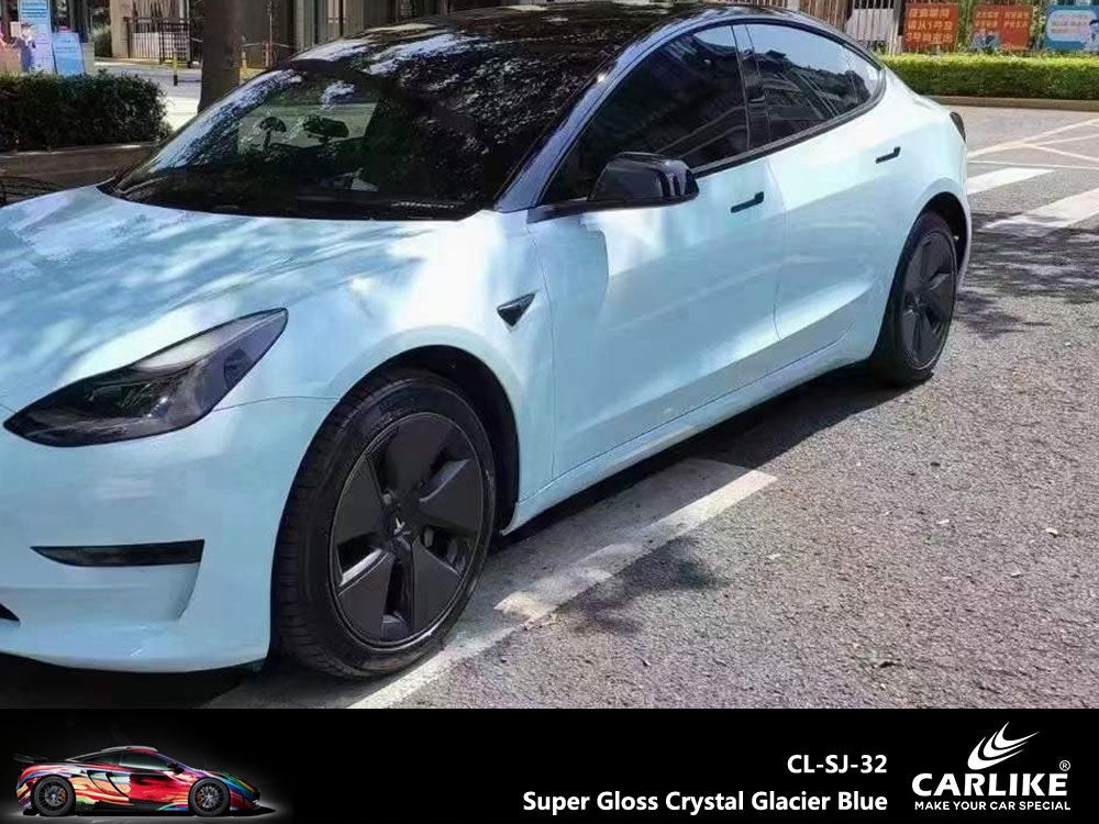Super Gloss Crystal Glacier Blue Car Wrap