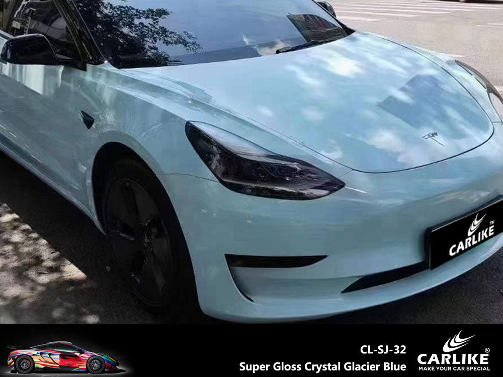 Super Gloss Crystal Glacier Blue Car Wrap