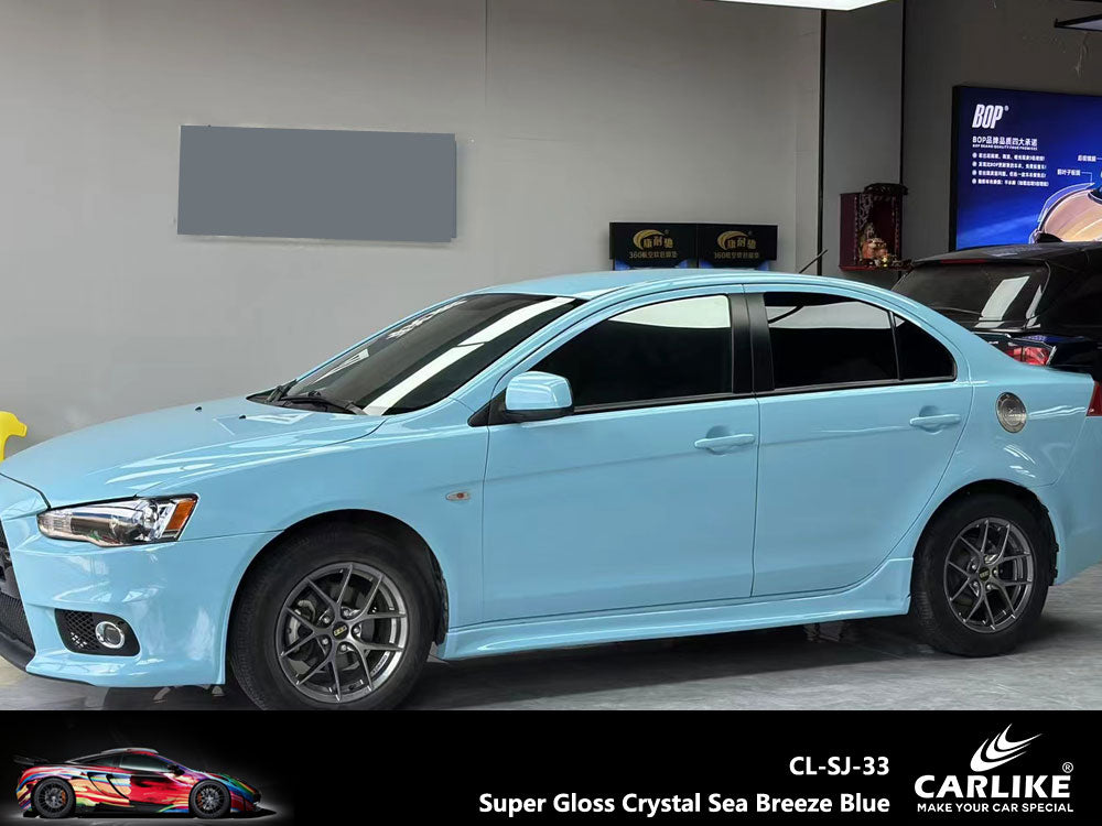 Super Gloss Crystal Sea Breeze Blue Car Wrap