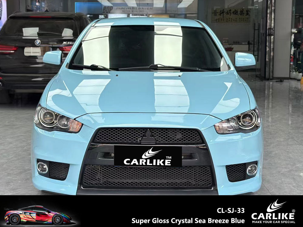 Super Gloss Crystal Sea Breeze Blue Car Wrap