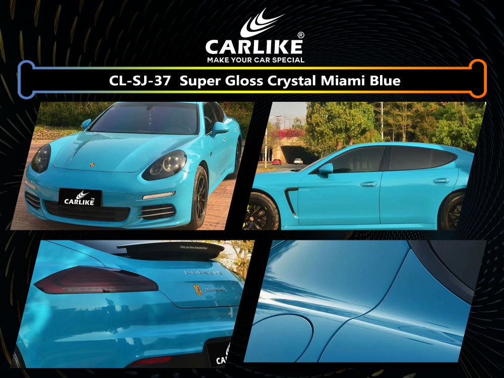 Super Gloss Crystal Miami Blue Car Wrap