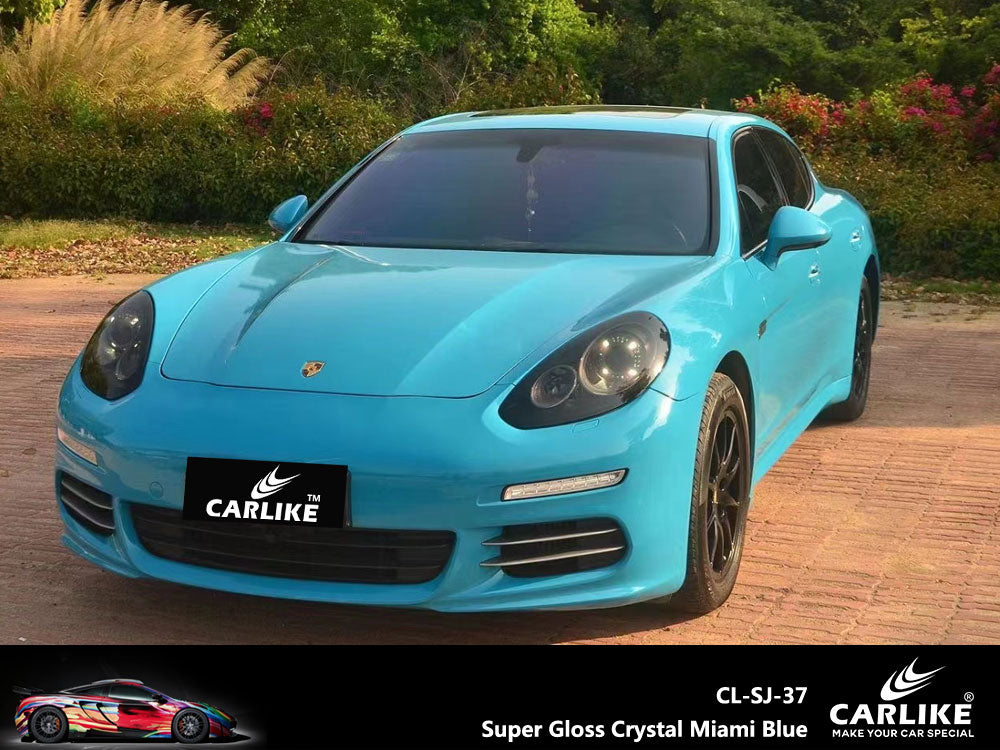 Super Gloss Crystal Miami Blue Car Wrap