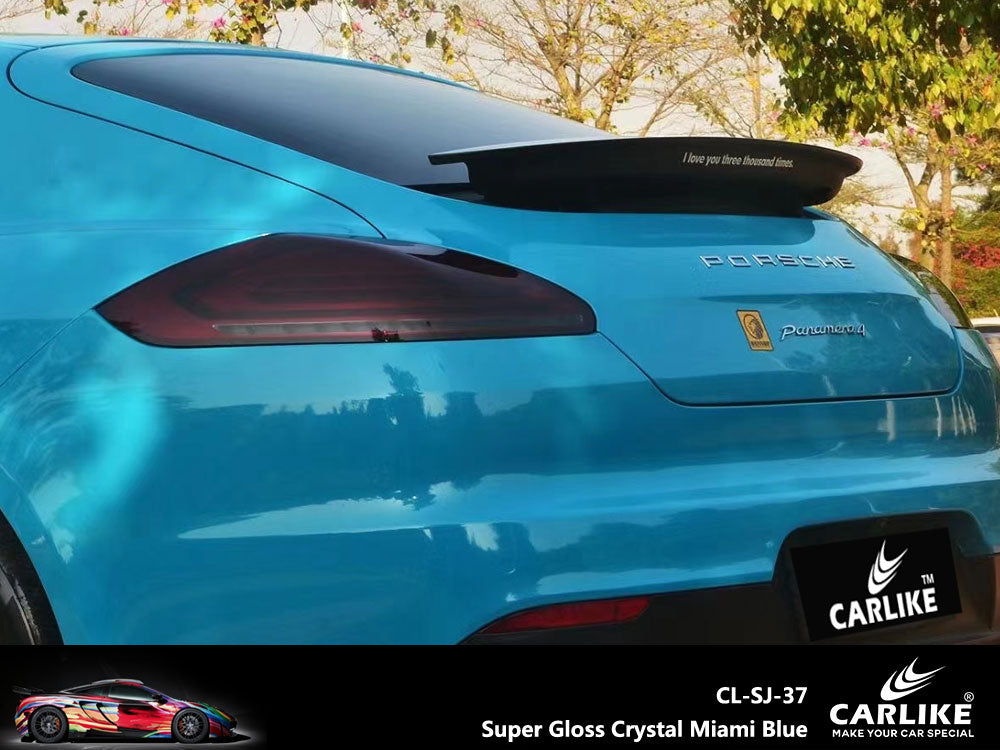Super Gloss Crystal Miami Blue Car Wrap