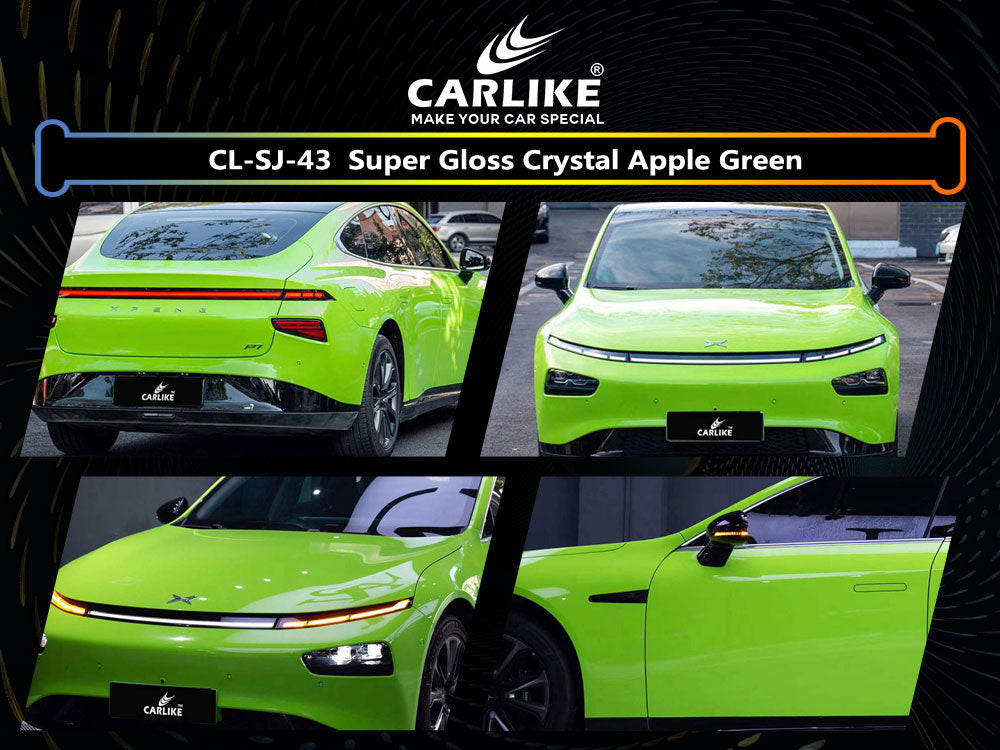 Super Gloss Crystal Fluorescent Green Car Wrap