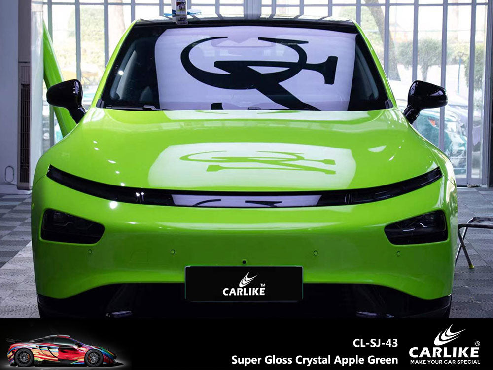 Super Gloss Crystal Fluorescent Green Car Wrap