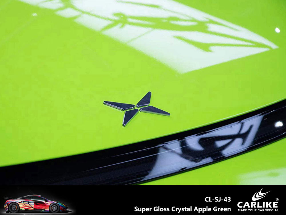 Super Gloss Crystal Fluorescent Green Car Wrap