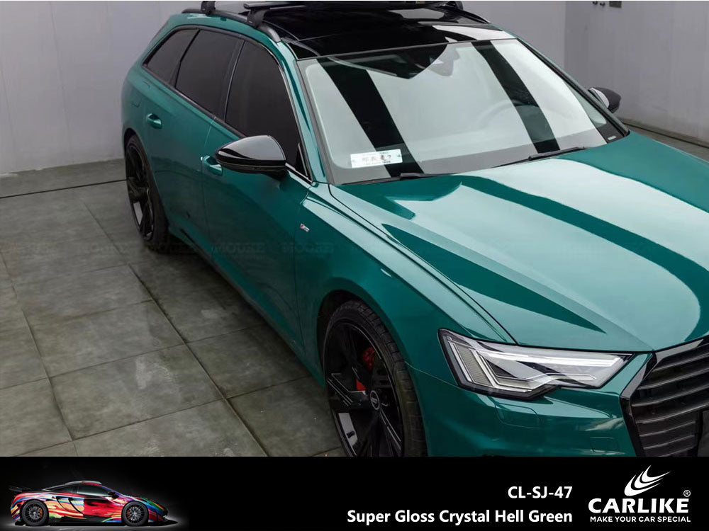 Super Gloss Crystal Retro Green Car Wrap