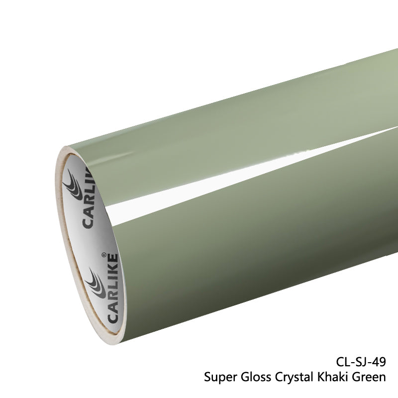 Super Gloss Crystal Khaki Green Car Wrap