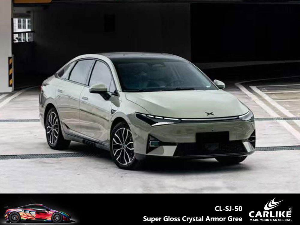 Super Gloss Crystal Armor Green Car Wrap
