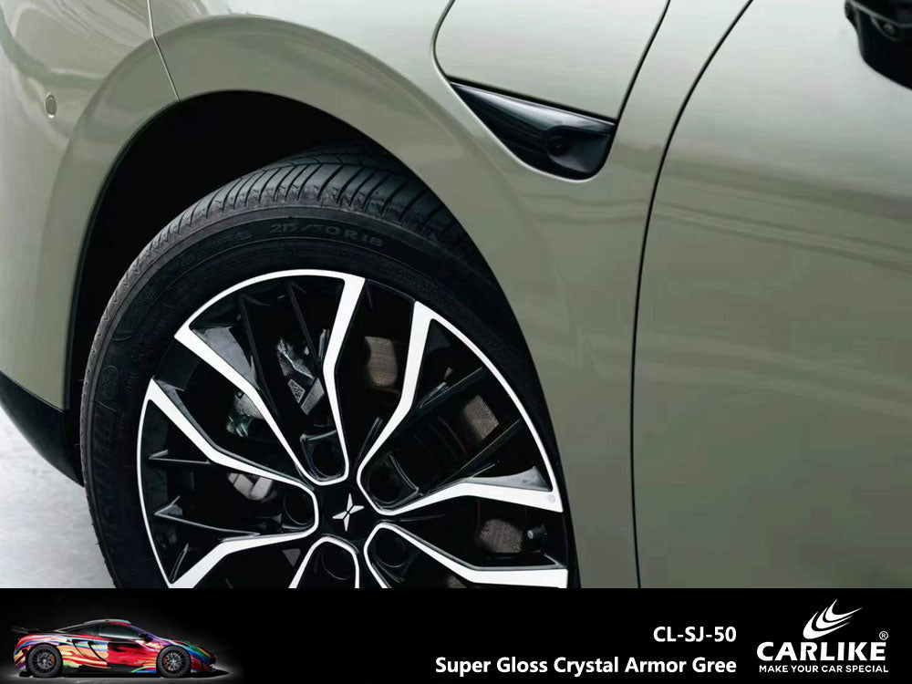 Super Gloss Crystal Armor Green Car Wrap