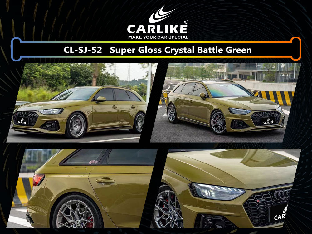 Super Gloss Crystal Battle Green Car Wrap