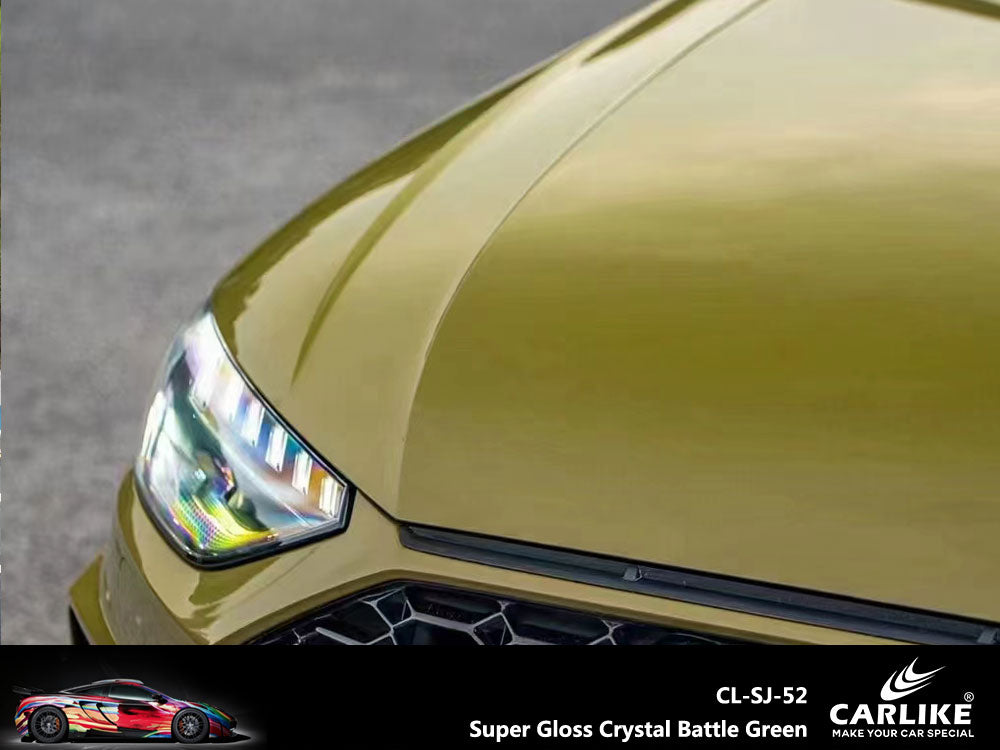 Super Gloss Crystal Battle Green Car Wrap