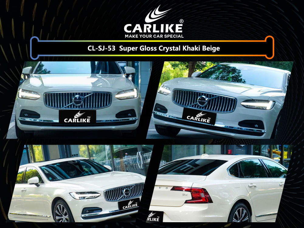Super Gloss Crystal Khaki Beige Car Wrap