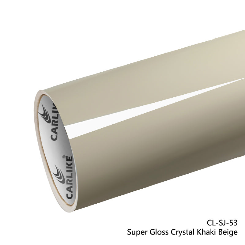 Super Gloss Crystal Khaki Beige Car Wrap