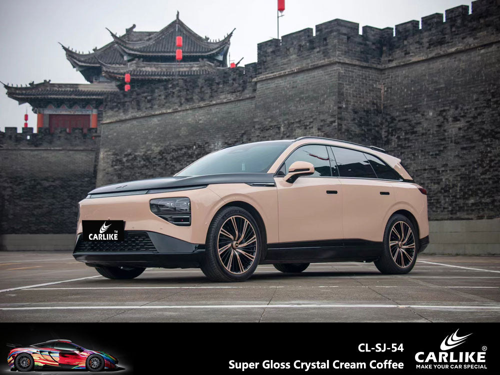 Super Gloss Crystal Cream Coffee Car Wrap