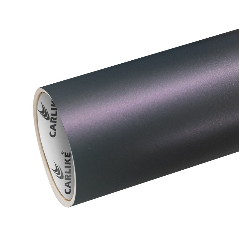 Ultra Matte Satin Metallic Black Purple Car Wrap