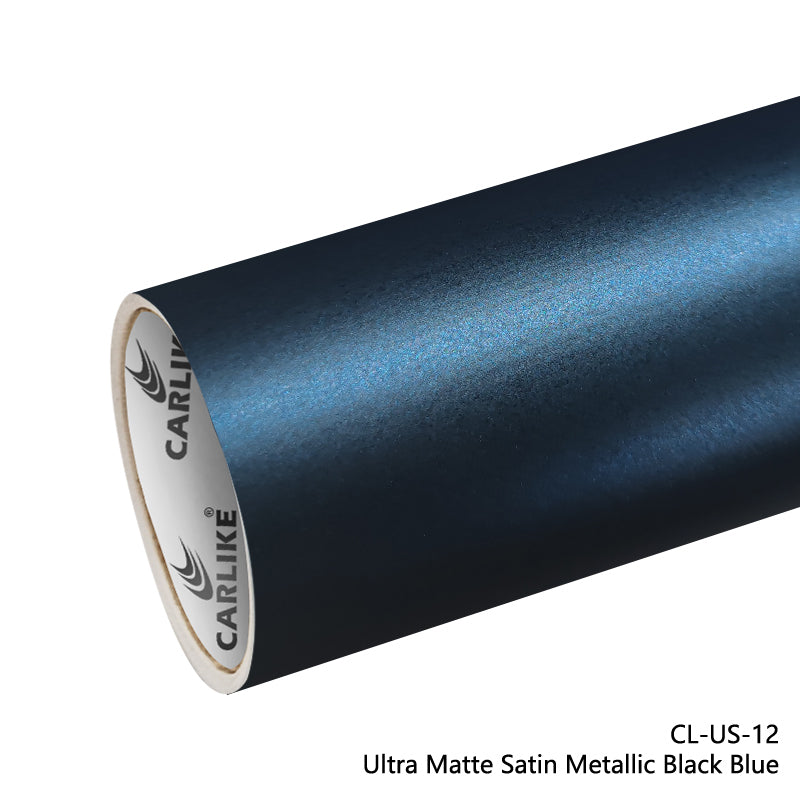 Ultra Matt Satin Metallic Black Blue Wrap