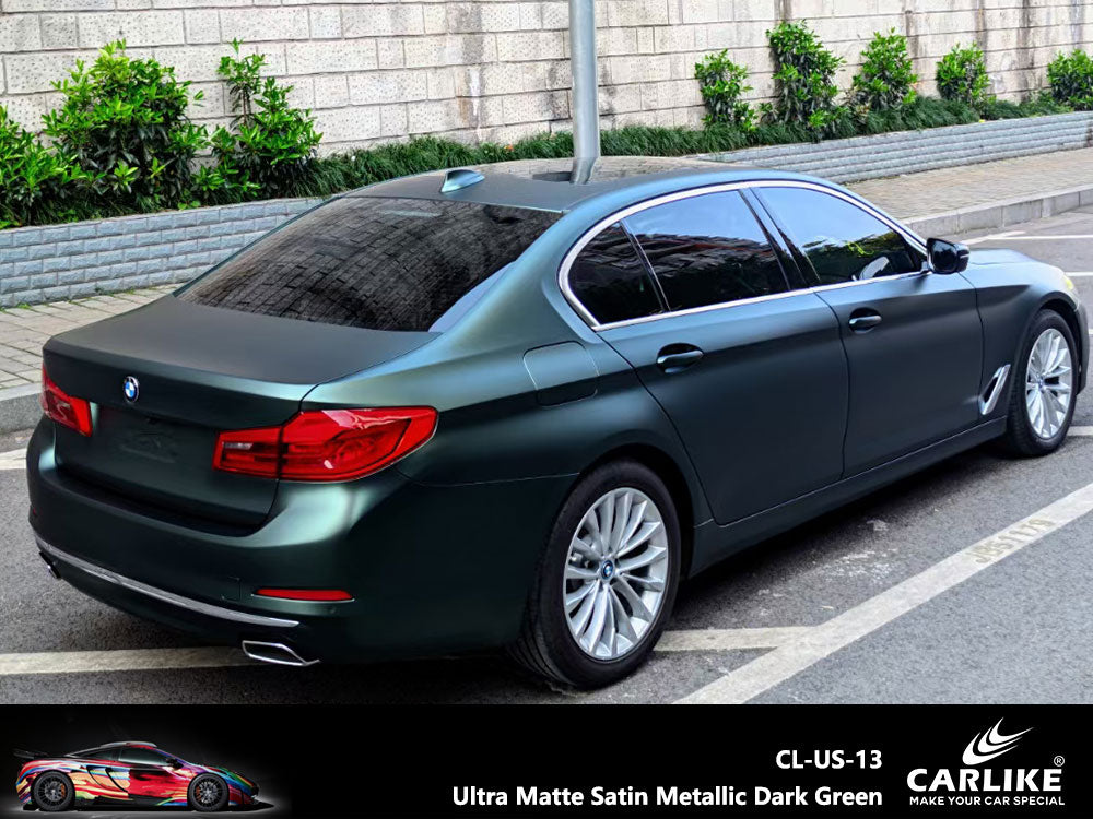 Ultra Matte Satin Metallic Dark Green Wrap