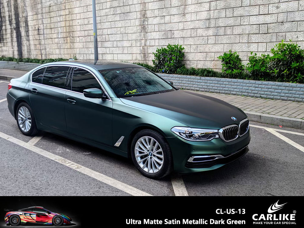 Ultra Matte Satin Metallic Dark Green Wrap