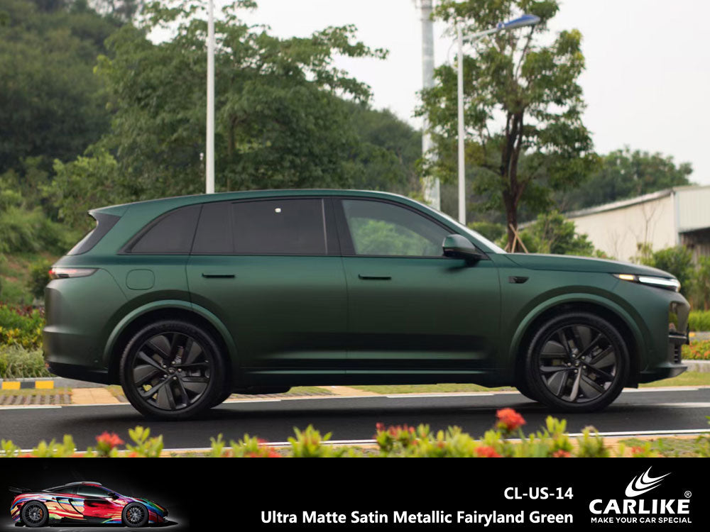 Ultra Matte Satin Metallic Fairyland Green Wrap