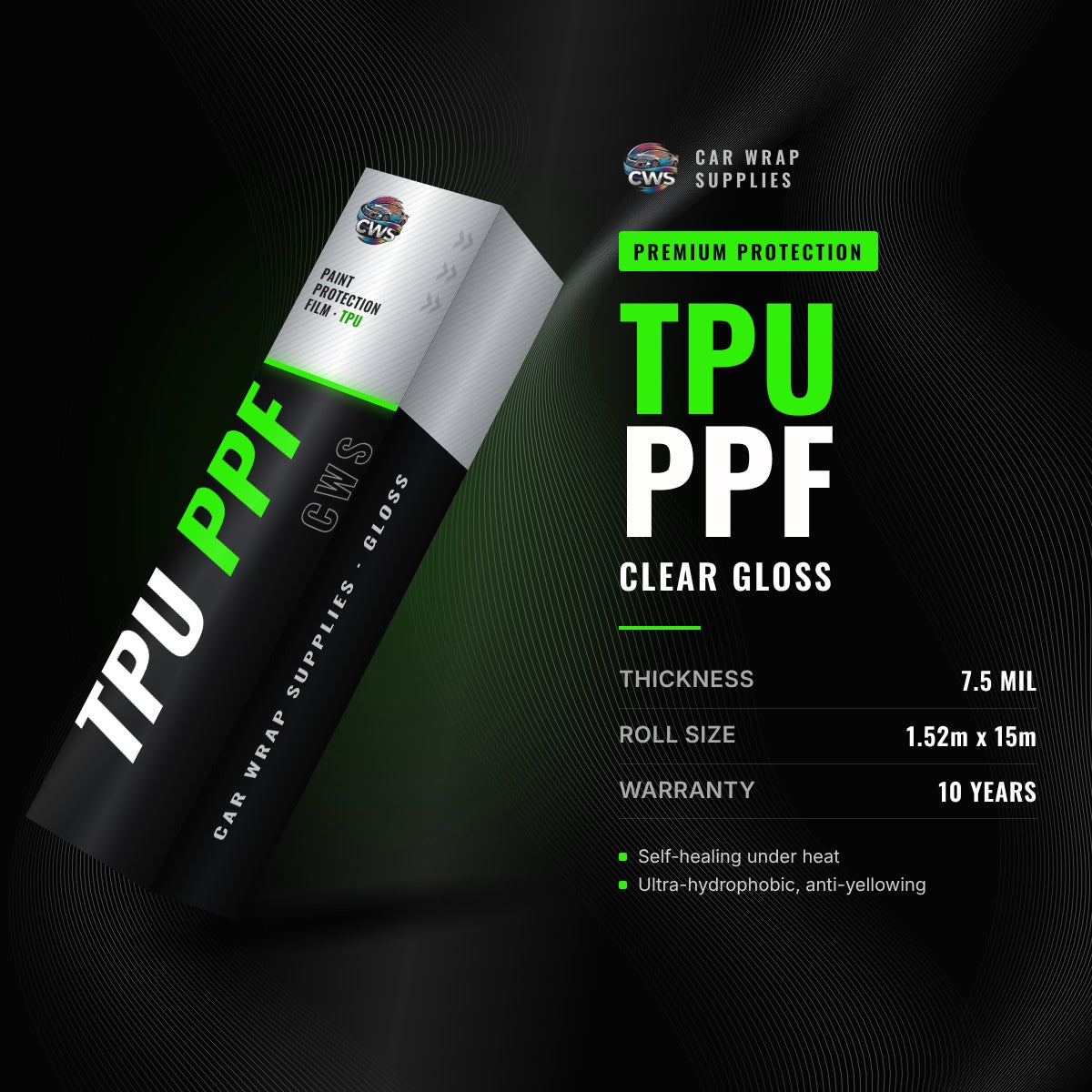 Gloss Clear TPU PPF 7.5mil