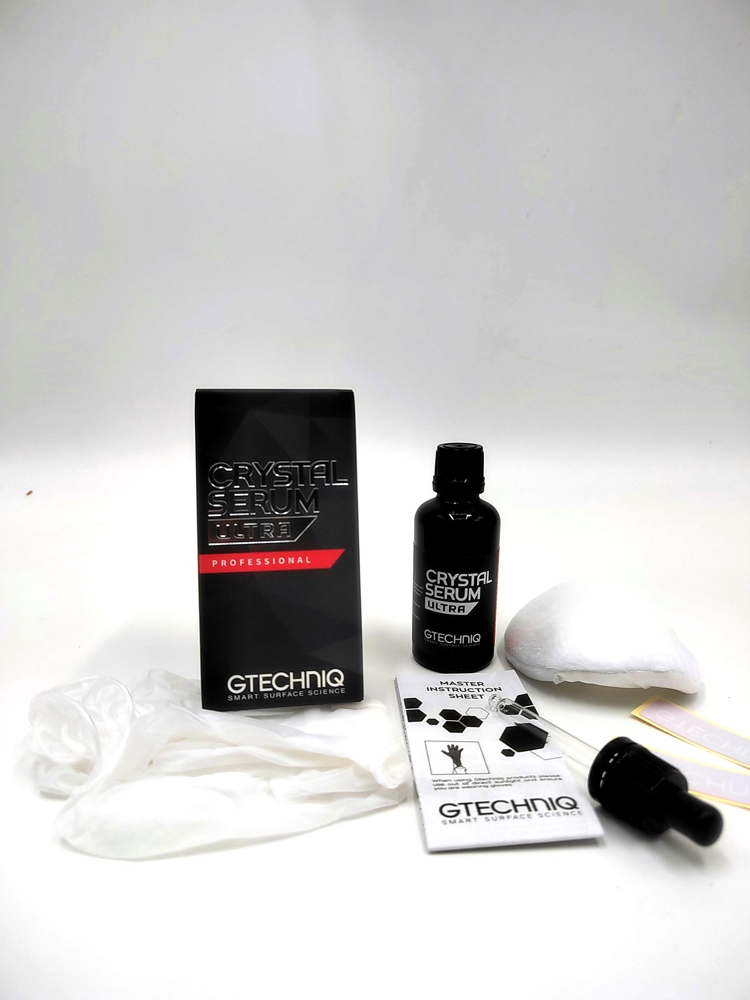 Gtechniq Crystal Serum Ultra Professional 50ml kit with applicator, gloves and instructions
