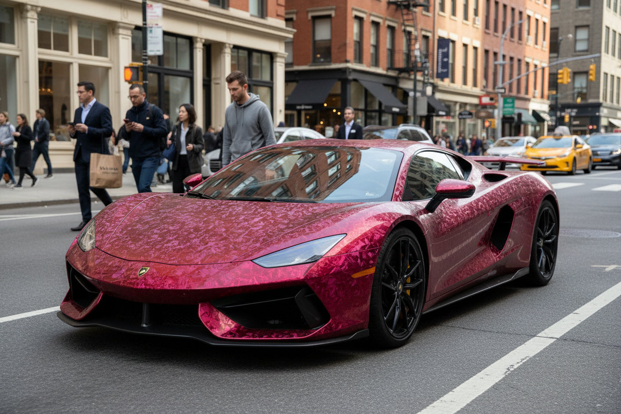 Carbon Fibre Frost Red Premium PPF (Dry/Wet Install)